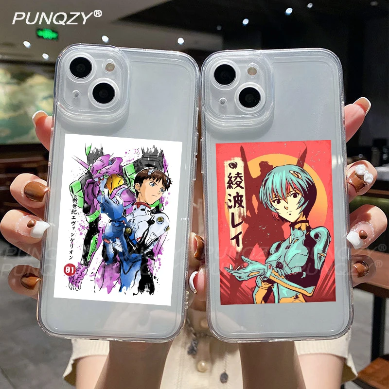 

PUNQZY Anime Lady Phone Case For iPhone 13 11 12 Pro MAX XS XR 7 SE X 8 6 Plus Cute Anime Soft TPU Transparent Anti-Drop Cover