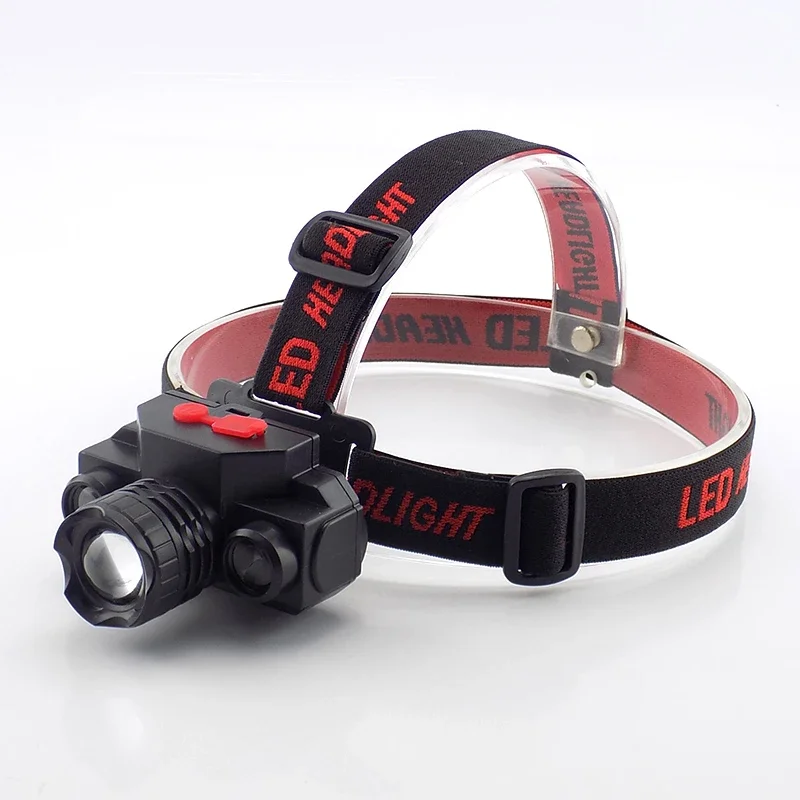 Мощный 3-светодиодный налобный фонарь XPE COB USB с возможностью масштабирования