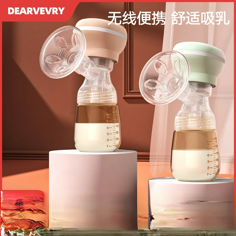 Deqier electric breast pump milk pump automatic portable silent integrated automatic postpartum postpartum enlarge