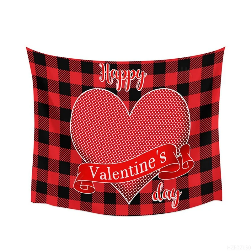 

Wall Hanging Tapestry Happy Valentine's Day Decorations Tapestry Entrance Warm Tapestry 150X200cm
