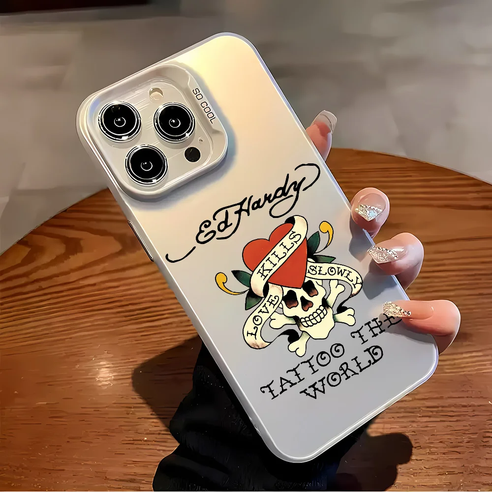 E-Ed H-hardy Чехол для телефона Модный чехол IPhone 16 15 14 Plus 13 12 11 Pro Max X Xs XR 8 7 Матовый