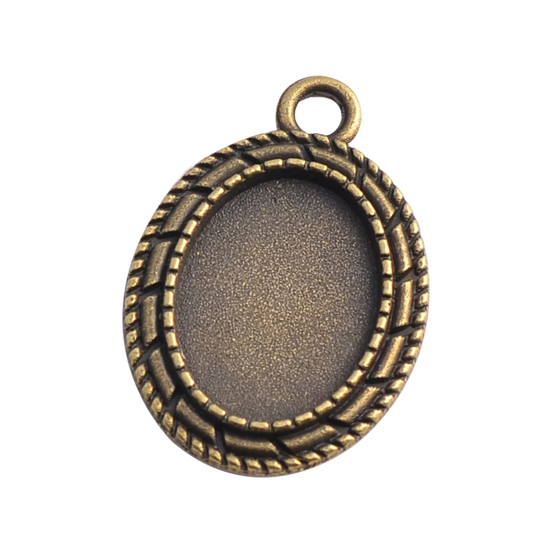 10 шт. 13x18 мм Внутренний размер античное посеребренное черное бронзовое простое