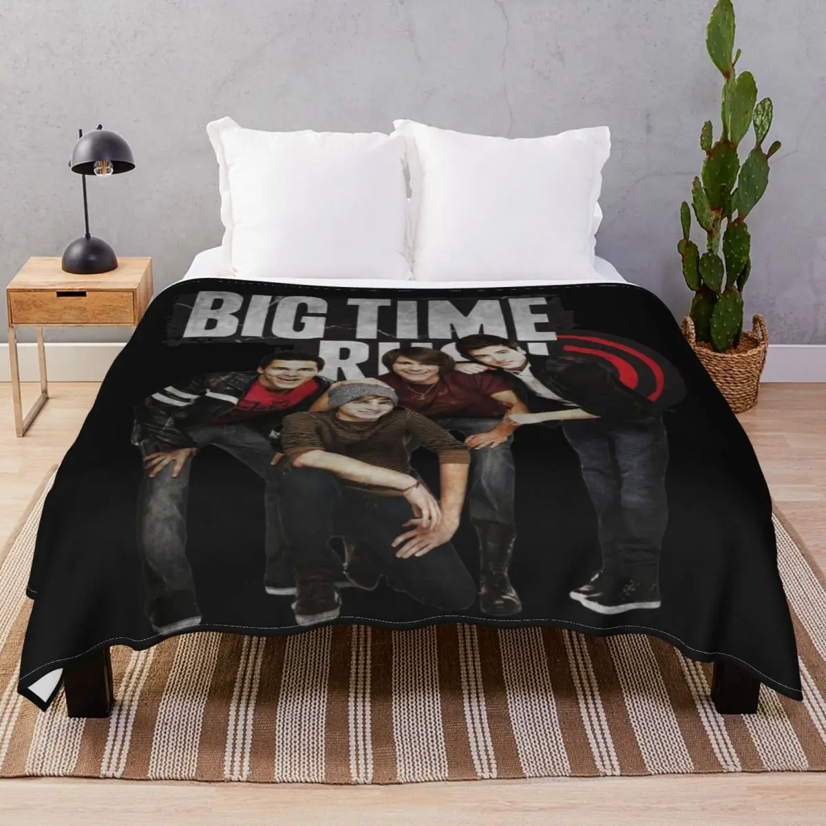 Big Time Rush Blanket Flannel Plush Print Fluffy Throw Blankets for Bed Home Couch Camp Cinema
