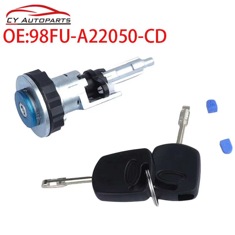 Новый цилиндр замка зажигания с ключом для Ford Fiesta 1996-2002 98FU-A22050-CD 98FUA22050CD