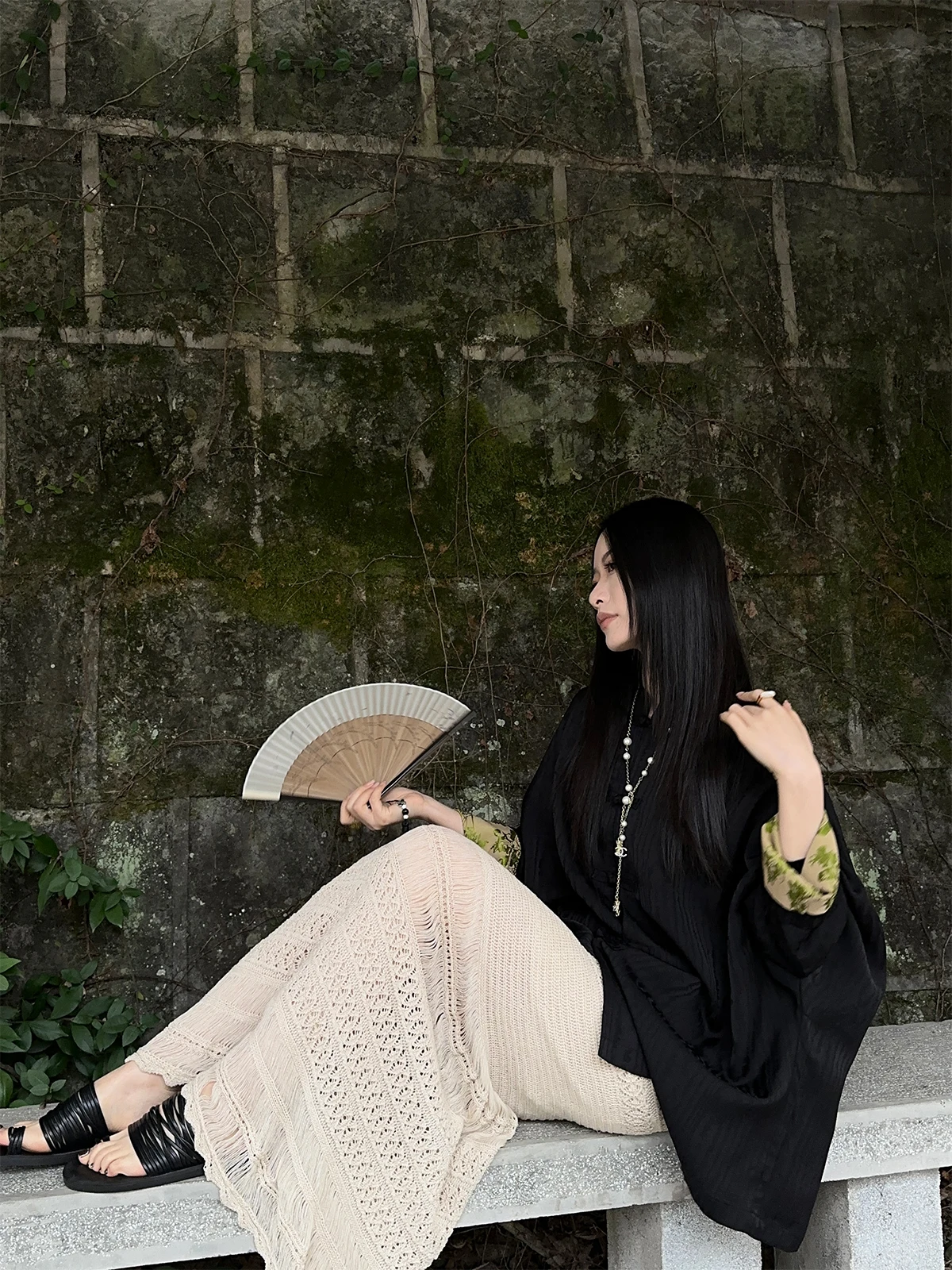 Paperlll новый китайский костюм с юбкой комплект из двух предметов темпераментный