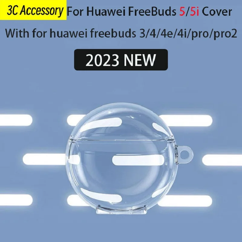

2023 New Design For Huawei FreeBuds 5 Earphone Case Transparent TPU Anti Drop Cases For Huawei FreeBuds 3/4i/4e/Pro2 Cover Funda