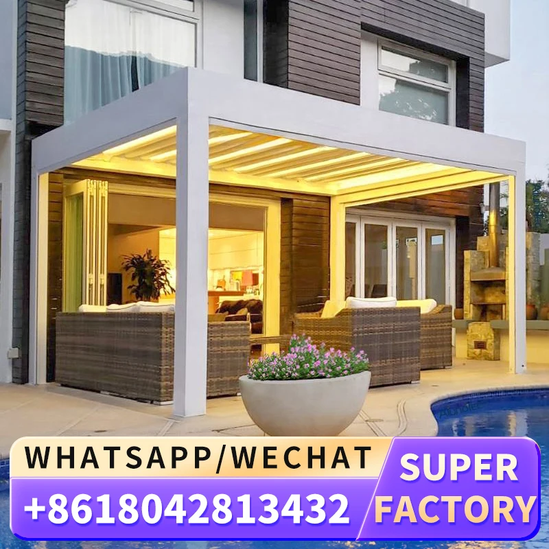 Алюминиевая профильная садовая беседка складная для хранения ПВХ крыша на заказ