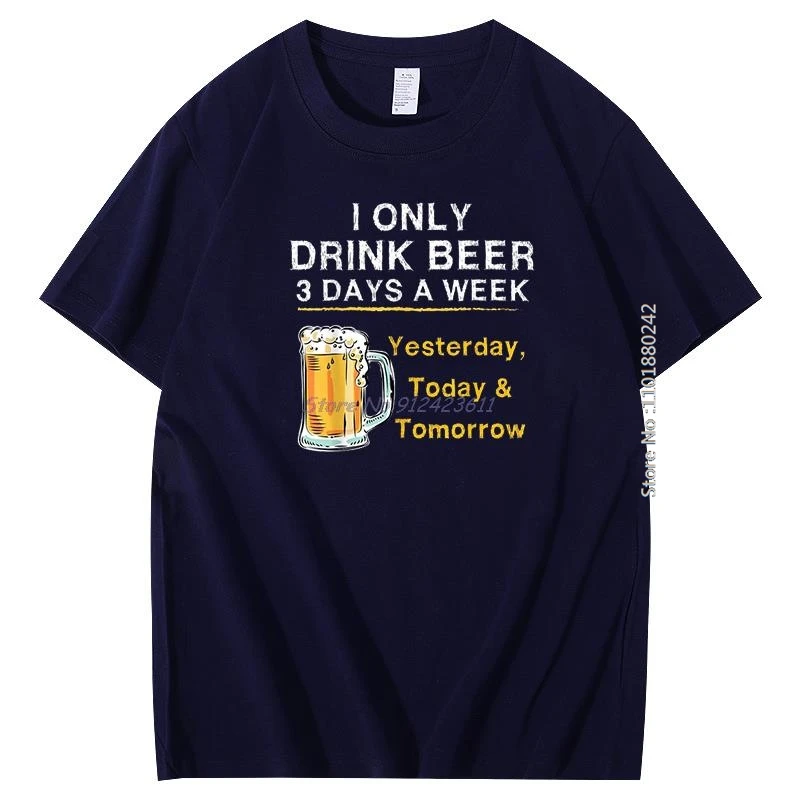 Я только пиво 3-днев неделя вчера сегодня завтра забавные винтажные футболки с