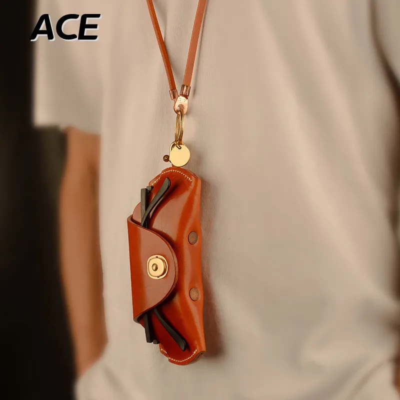 

Чехол для очков мужской/женский из ПУ кожи, на ремешке