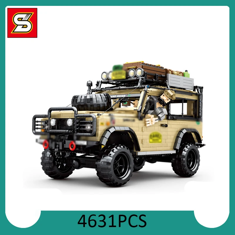 

FEOOE 4631PCS ABS Blocks Toys for 6+ Years Light Yellow Off-road Vehicle Simulation Building Block Model Children's Puzzle SY