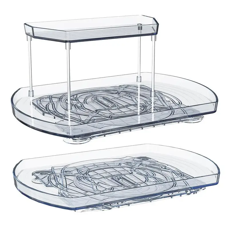 

Вращающийся на 360 градусов кухонный стол для холодильника, стойка для хранения специй, экономия пространства, органайзер для хранения кухни, кладовой