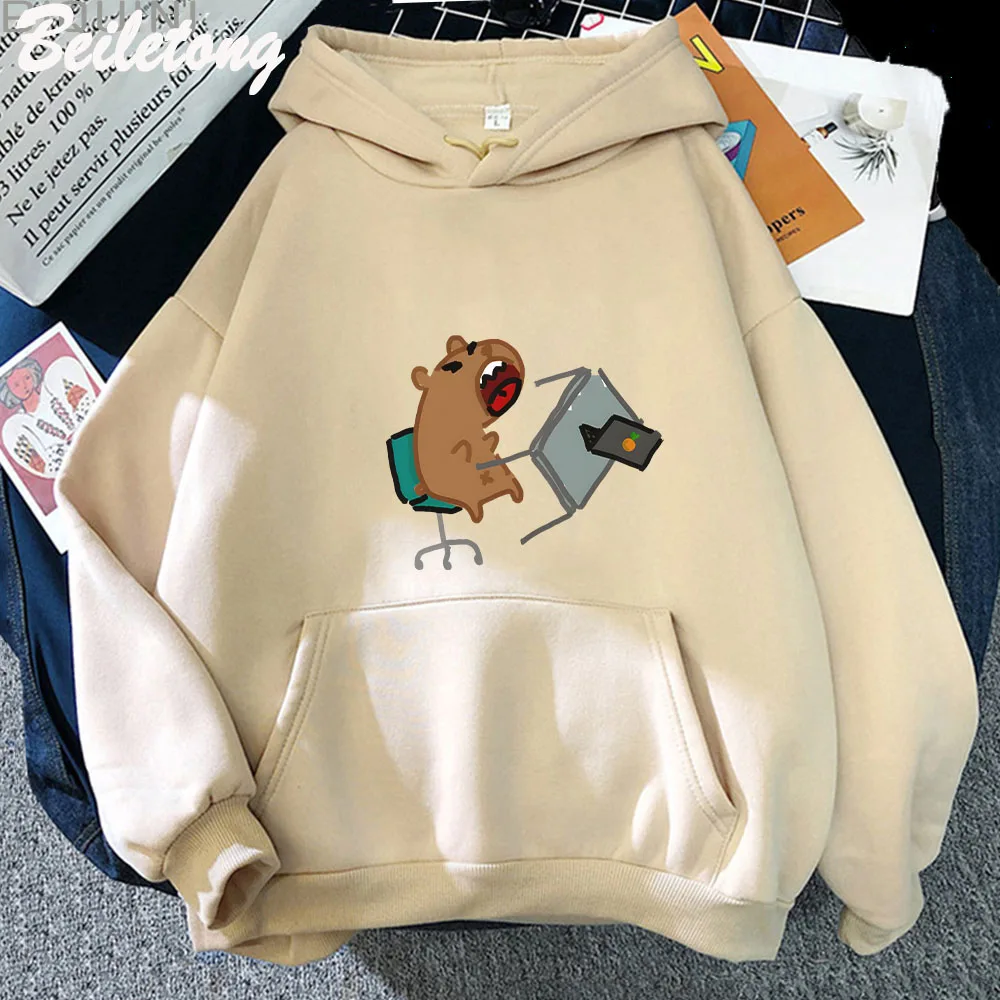

Angry Capybara Hoodies Funny Hot Selling Girl Sweatshirts Spring/Winter Cartoon Kawaii Sweatshirt for Woman/men Hoodie Pullovers