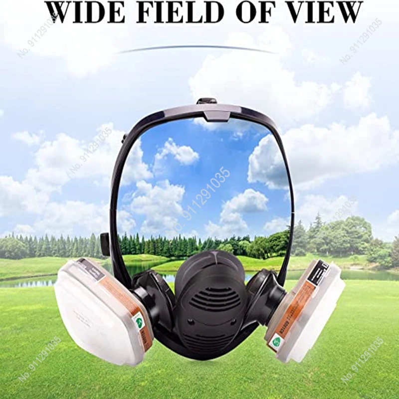 Маска химическая 6800 7 в 1 пылезащитный респиратор силиконовые Полнолицевые