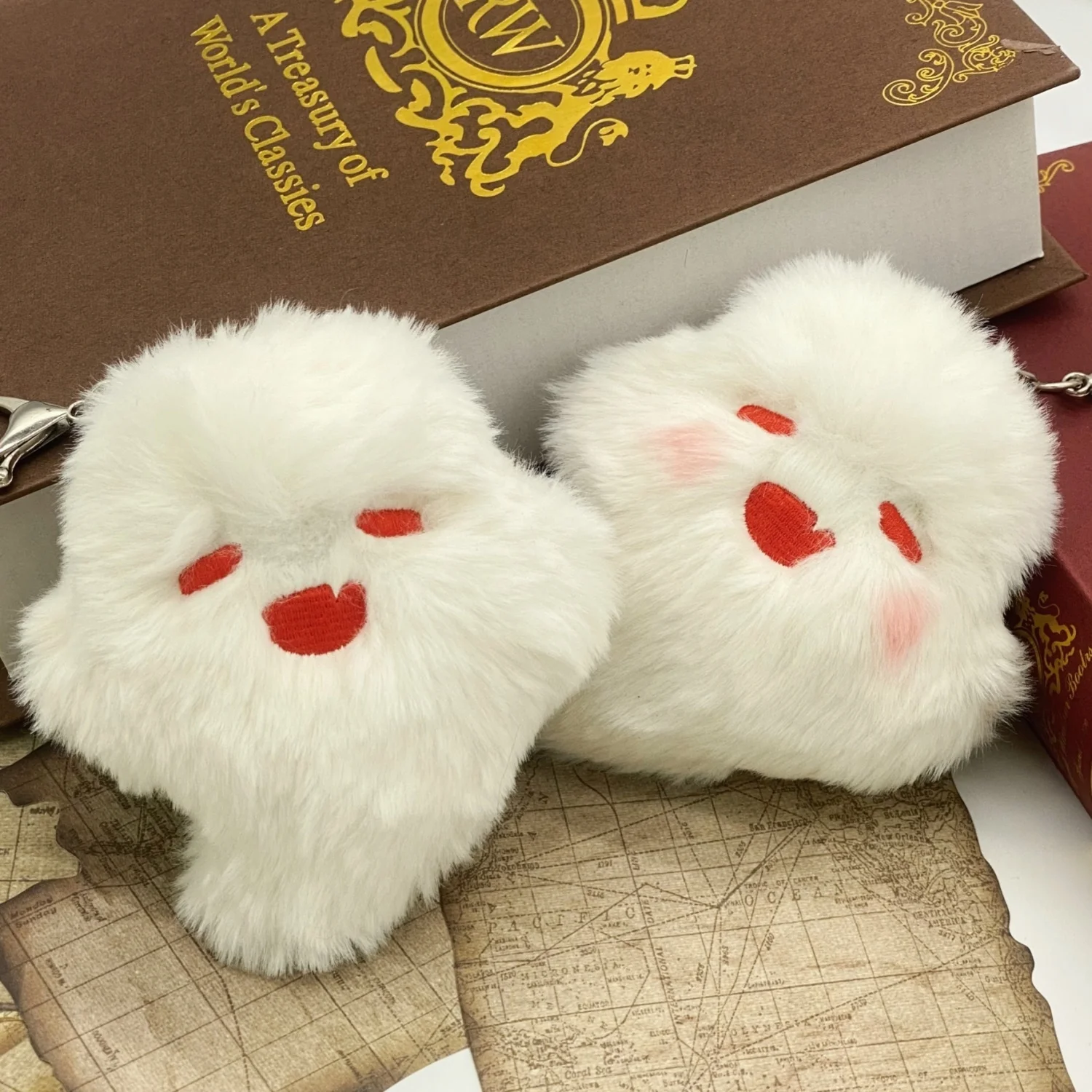 

Genshin Impact Hu Tao Ghost Cute Plush Doll Keychain Kawaii Fluffy Soft Stuffed Toy Backpack Pendant Game Periphery Toy Kid Gift