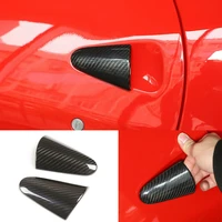 real carbon fiber car exterior door handle protective cover sticker car accessories decorative frame fit for ferrari 458 11 16