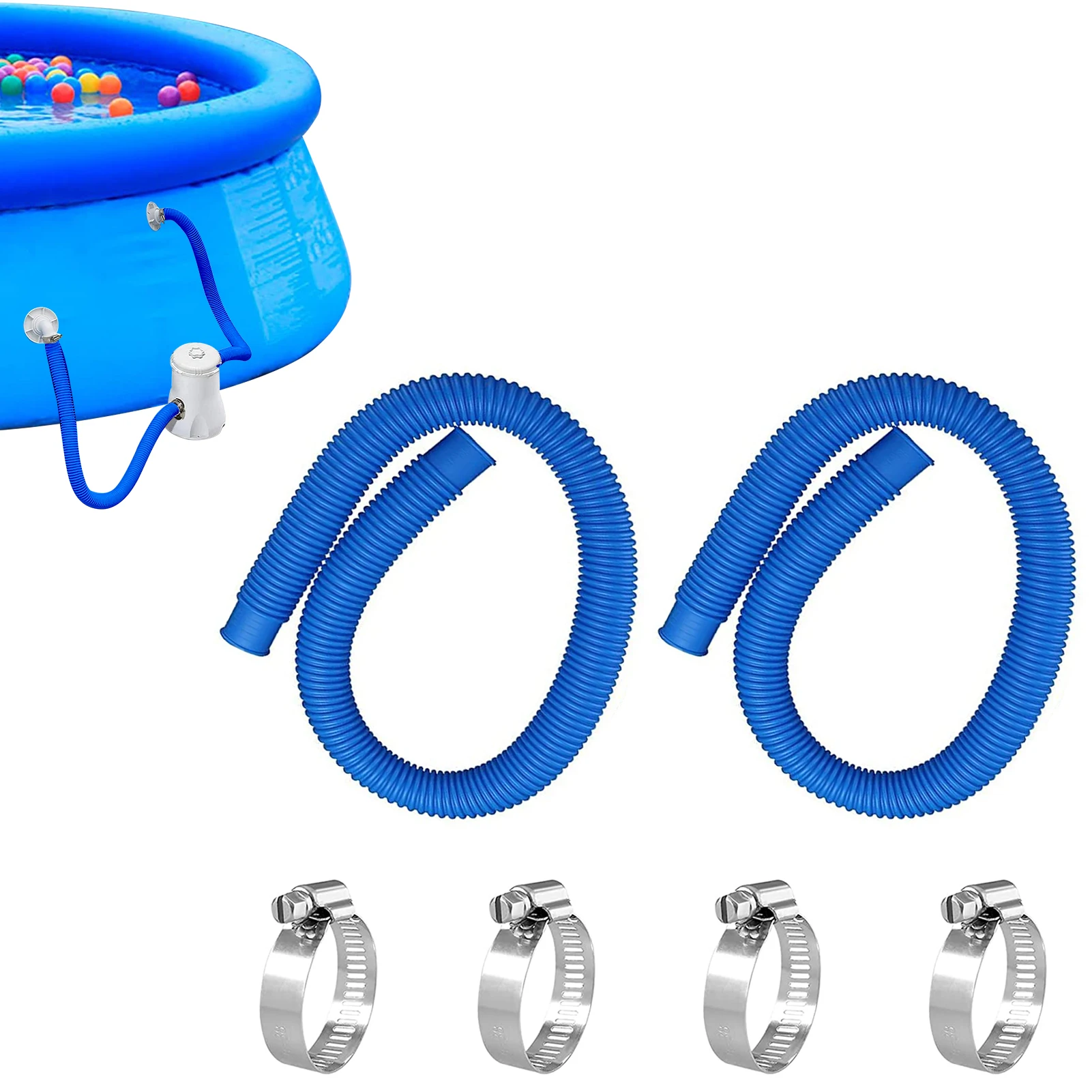 

Сменный шланг для насоса для бассейна, сменный шланг для насоса для бассейна диаметром 330 дюйма, подходит для моделей 1 000 GPH, Фильтрующий насо...