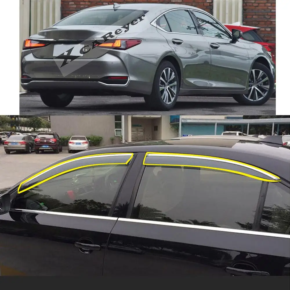 

Car Sticker Plastic Window Glass Wind Visor Rain/Sun Guard Vent Protector For Lexus ES ES200 ES250 ES300 ES350 ES300H 2019-2021