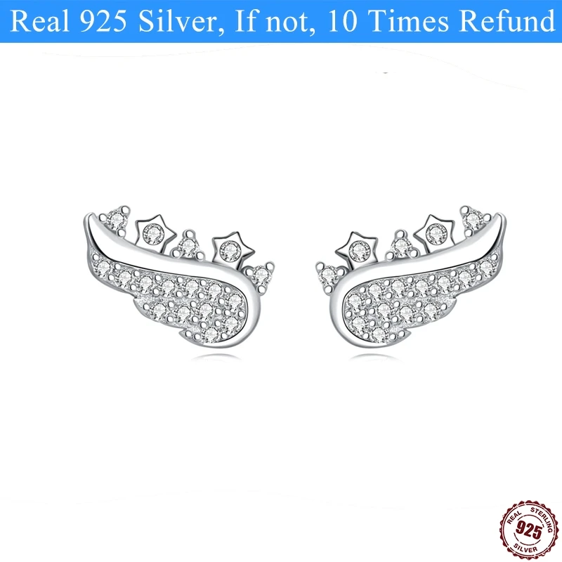 Женские серьги-гвоздики из серебра 2024 пробы с инкрустацией циркония