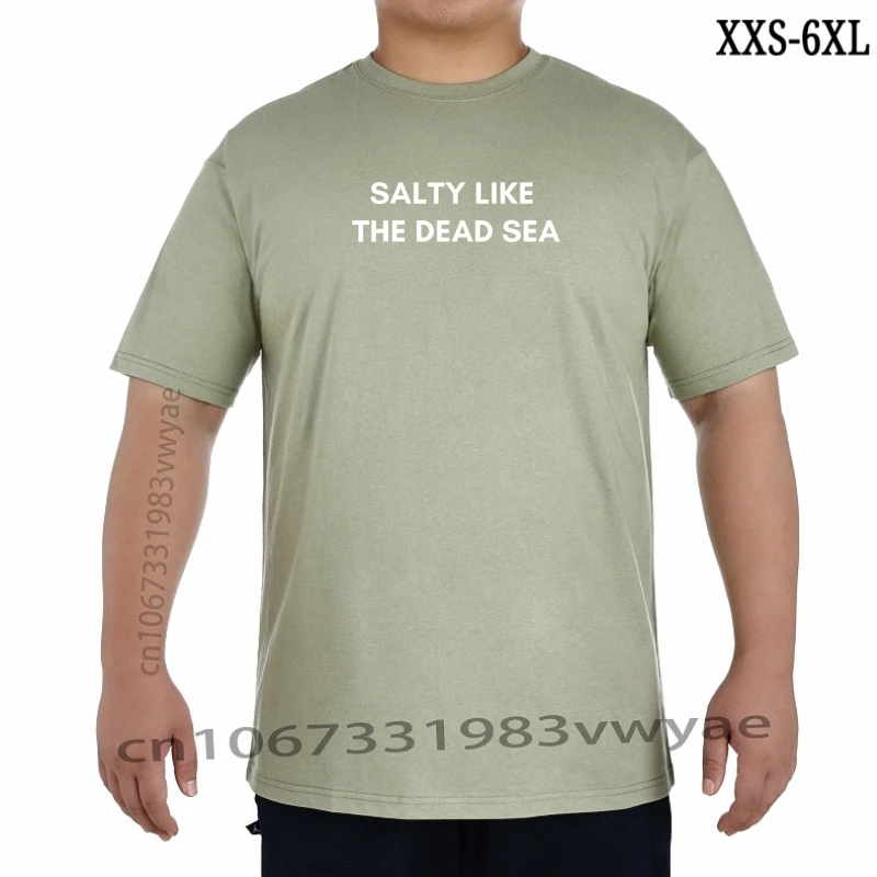 

Мужская футболка соленая, как Мертвое море, забавная, Еврейская, христианская старая теста, мужские футболки Rife, хлопковые топы, футболки в к...