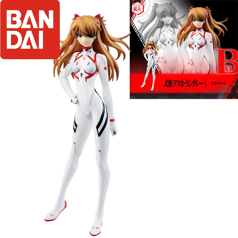 

Оригинальная экшн-фигурка BANDAI Ichiban Kuji Evangelion B Award Asuka Langley Soryu из ПВХ, Коллекционная модель для детей
