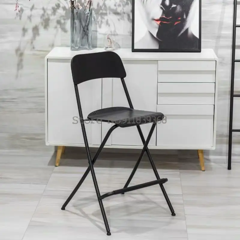 Барный стул барный из массива дерева складной скандинавский минималистичный