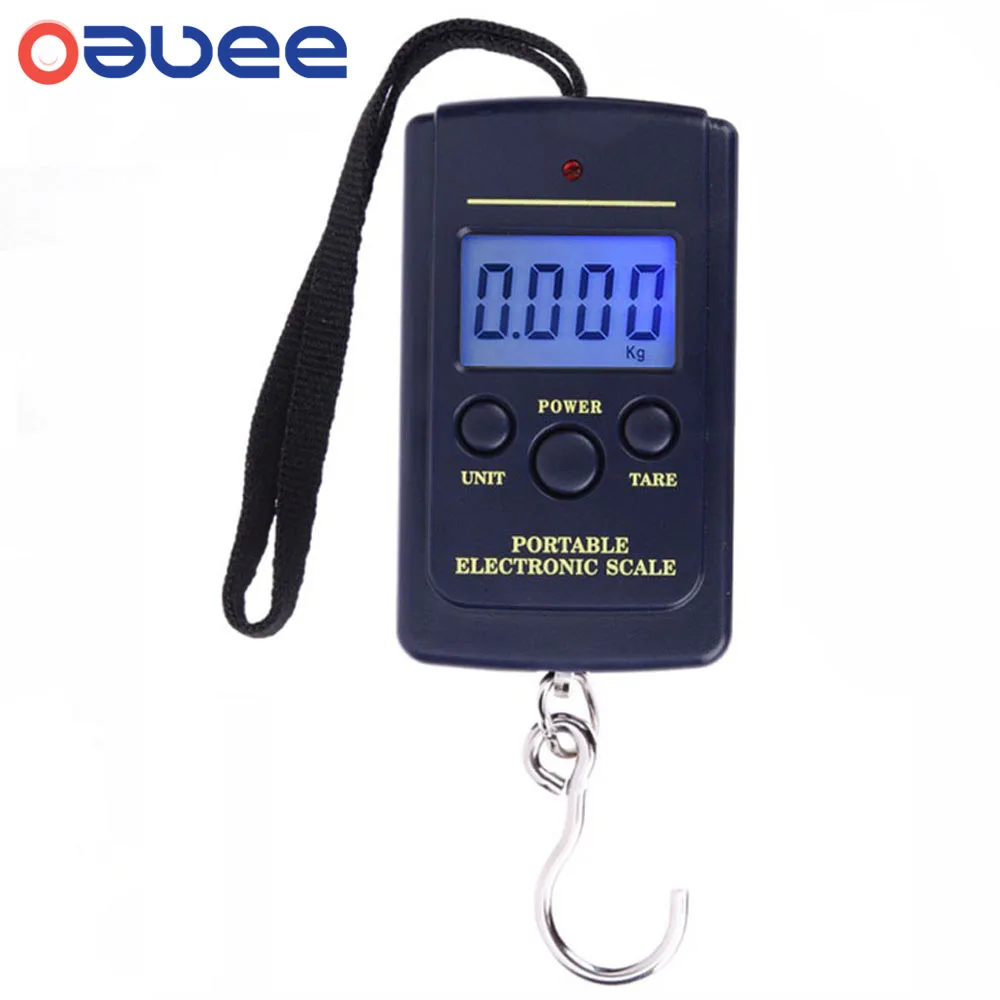 

Oauee 40kg x 10g Mini Digital Scale For Fishing Luggage Travel Weighting Steelyard Portable Electronic Hanging Hook Scale