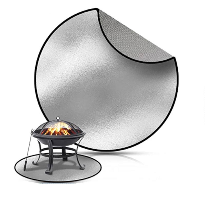 BBQ Grill Mat Fireproof Pad Flame Retardant Fiberglass Fire Blanket For Wood Burner Outdoor Picnic Barbecue Heat Insulation