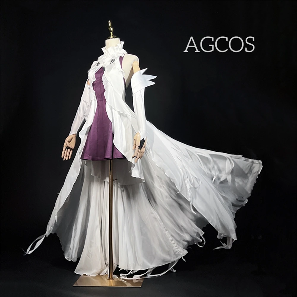 AGCOS решениеルiyadaannus Bravo YUZURIHA INORI Белые платья Косплей Костюм Egoist Рождественская
