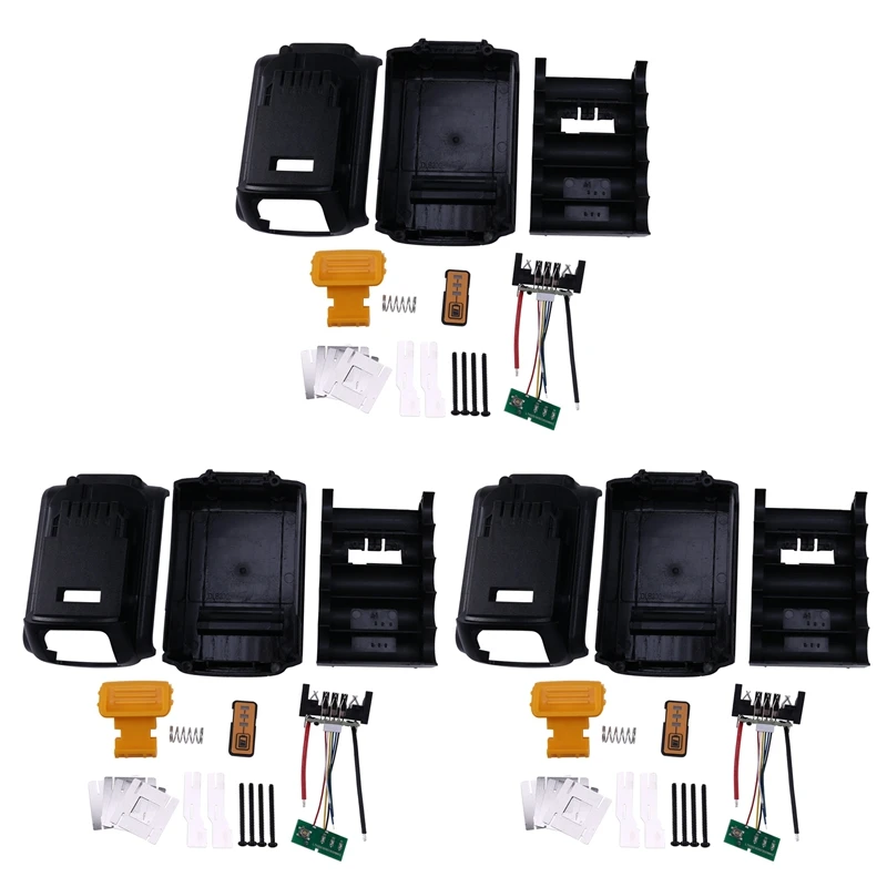 

3X для Dewalt 10 ядер 18 в/20 в, литий-ионная батарея, замена пластмассы чехол Kit Dcb180, корпус литий-ионной батареи (без аккумуляторной батареи)