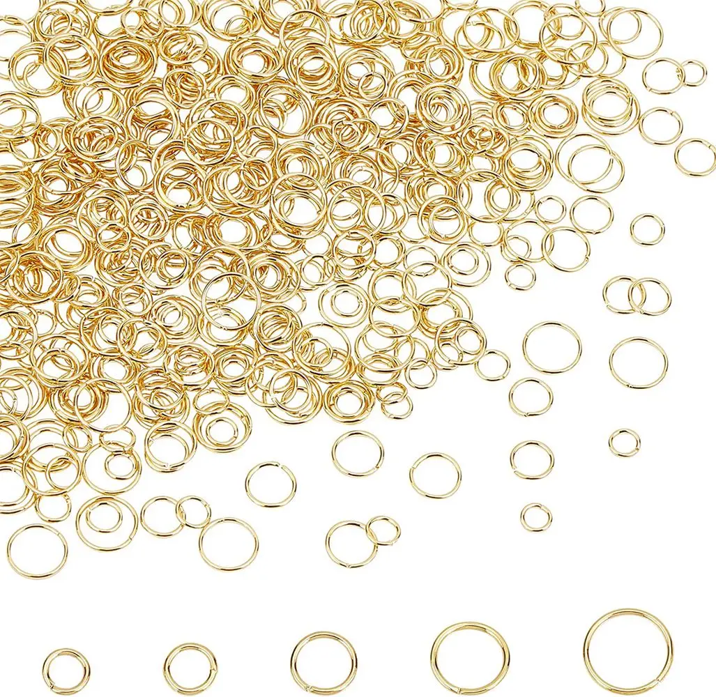 

4/5/6/7/8 mm 100pcs SEASHA (316L) Stainless Steel Golden Plated Open Split Jump Rings Findings for DIY Jewelry Making Accessory