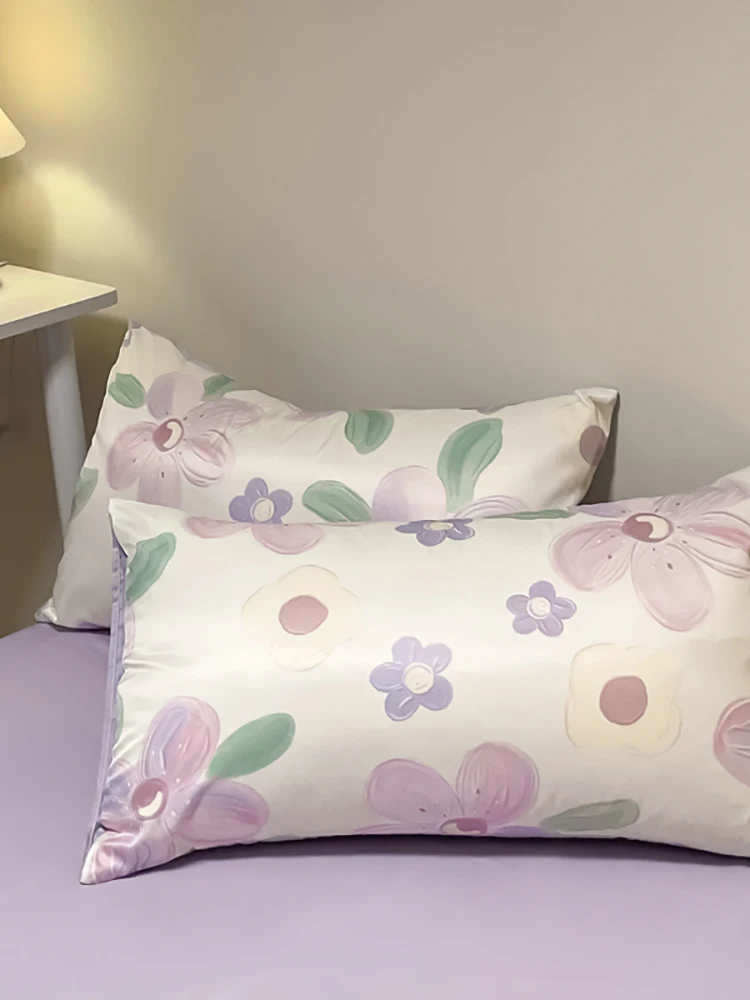 Пододеяльник из четырех предметов ледяного шелка летнее пододеяльник простыня с