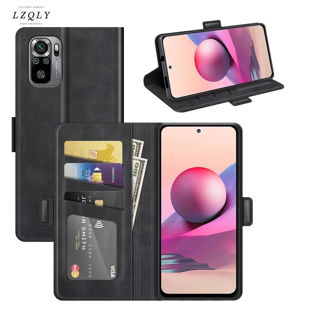 

Case for Xiaomi Redmi Note 10 4g Leather Wallet Flip Cover Vintage Magnet Phone Case for Redmi Note 10s Coque