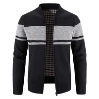 stylish men sweater coat elastic warm stretchy wear resistant winter jacket men sweater jacket autumn coat