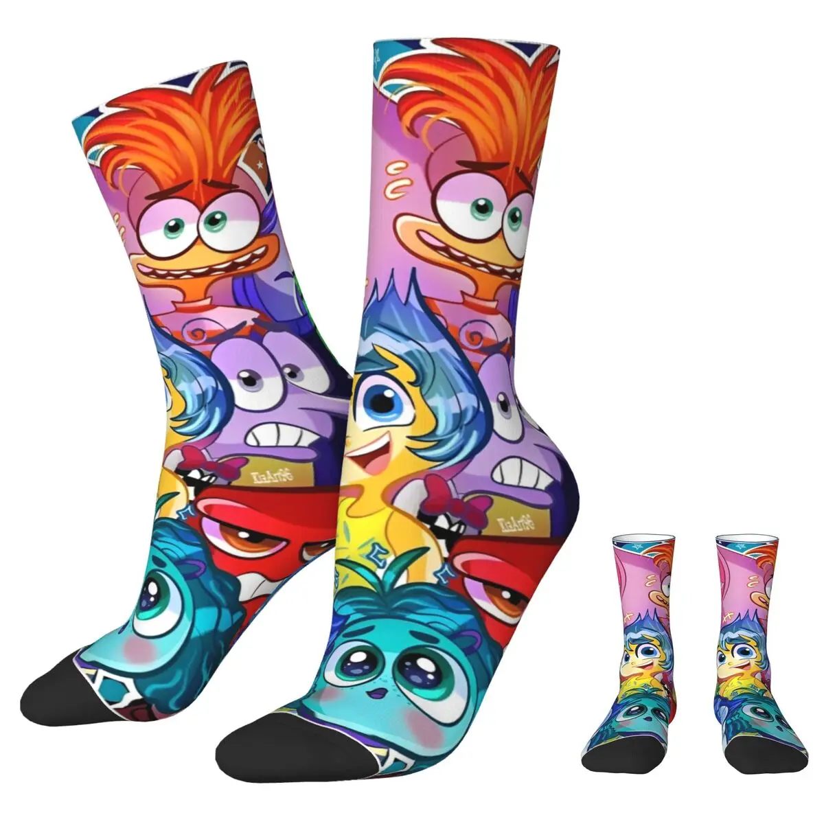 Носки с изображением эмоциональной группы Модные мужские носки повседневные