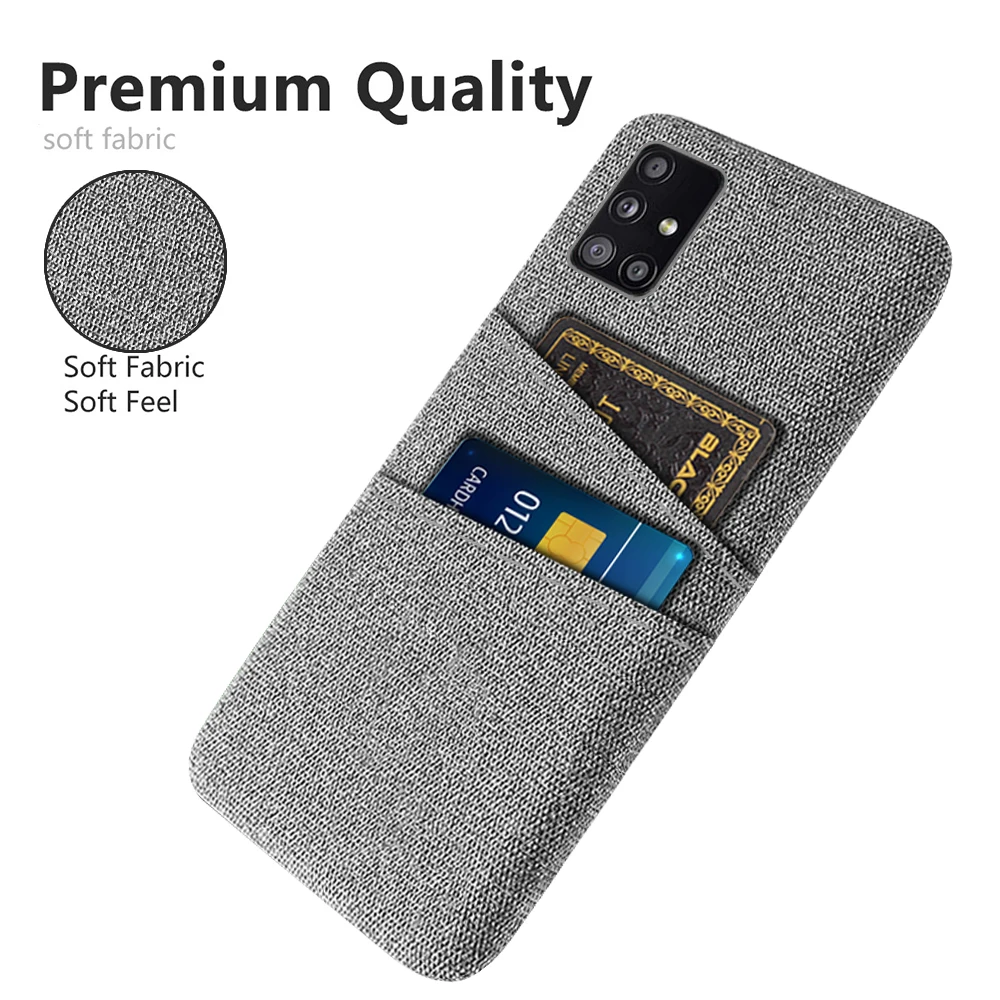 

For Samsung Galaxy A51 5G Case Dual Card Fabric Cloth Luxury Cover For Samsung A51 A 51 5G SM-A516B/DS A516U A516F A516N Funda