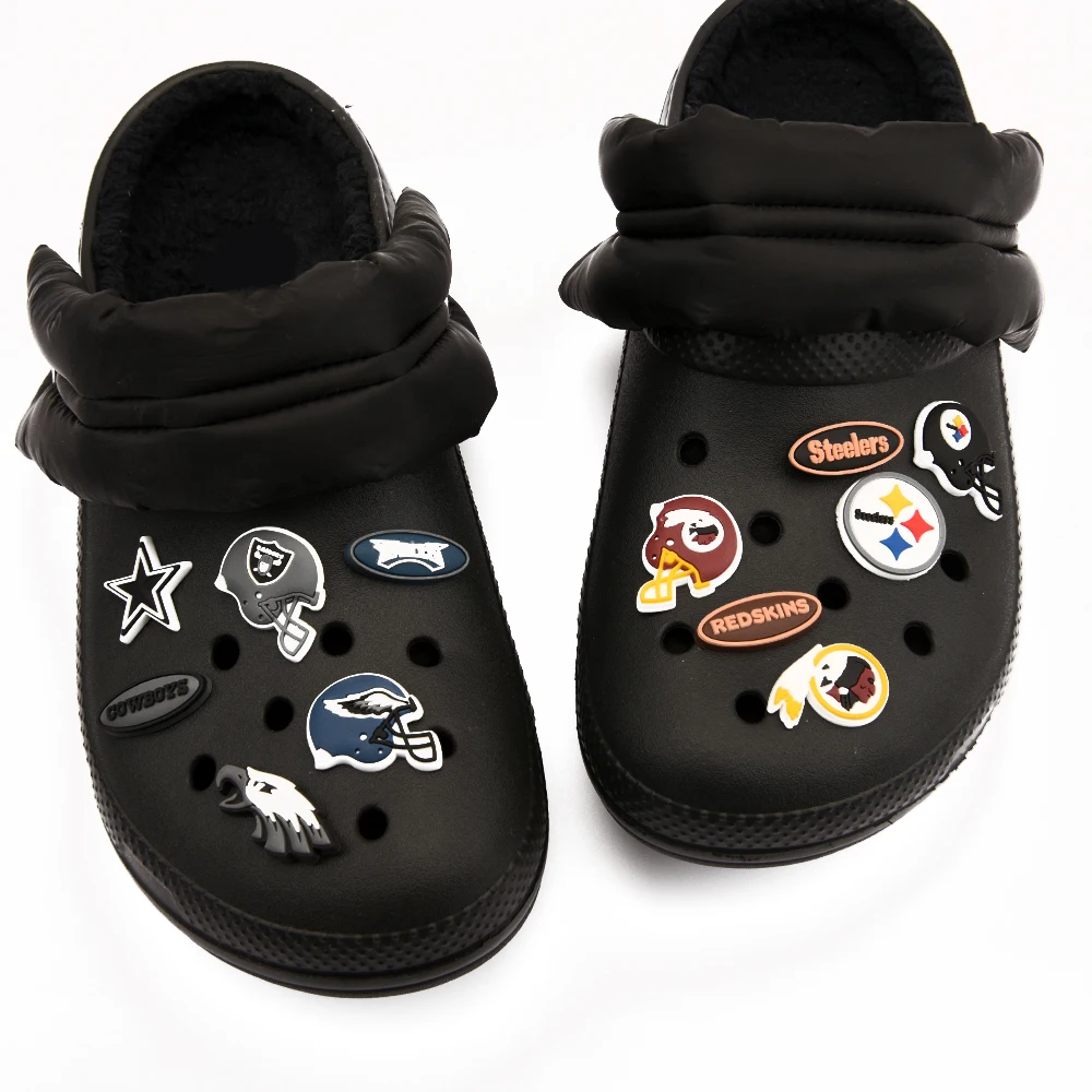 

3 Pcs Design Football Team Shoes Charms For Clogs Raiders Sports Charm Accessories Adults Bracelets Party Gifts Xmas