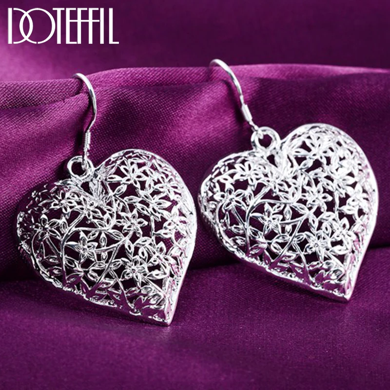 

Женские серьги в виде цветка DOTEFFIL из стерлингового серебра 925 пробы, лучший подарок, свадебные ювелирные изделия для помолвки