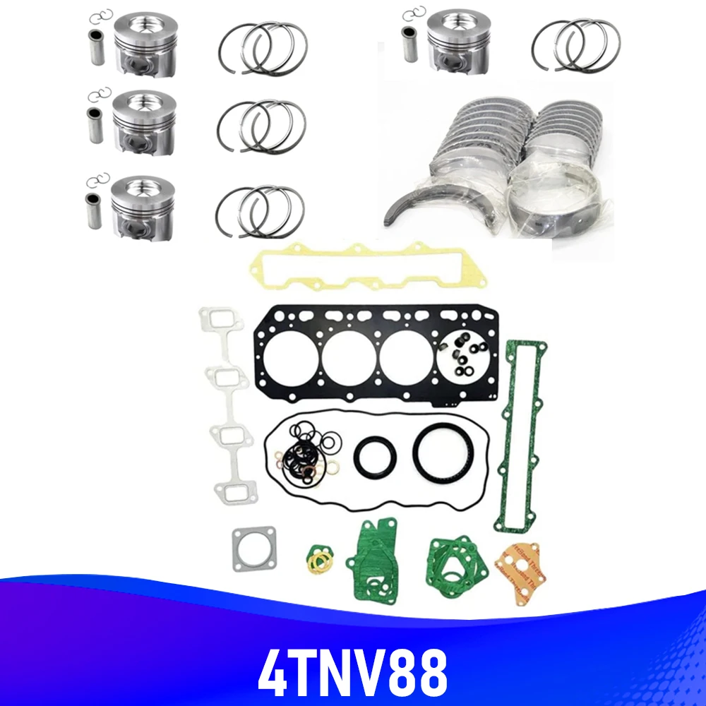 

4TNV88 Overhaul Rebuild Kit For Yanmar Engine Kobelco Z84 Z85 CX50 Excavator Set Auto Parts