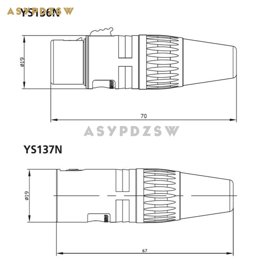 1 пара YS176 YS177 Cannon штекер/гнездо MIC 3-контактный XLR балансовый разъем