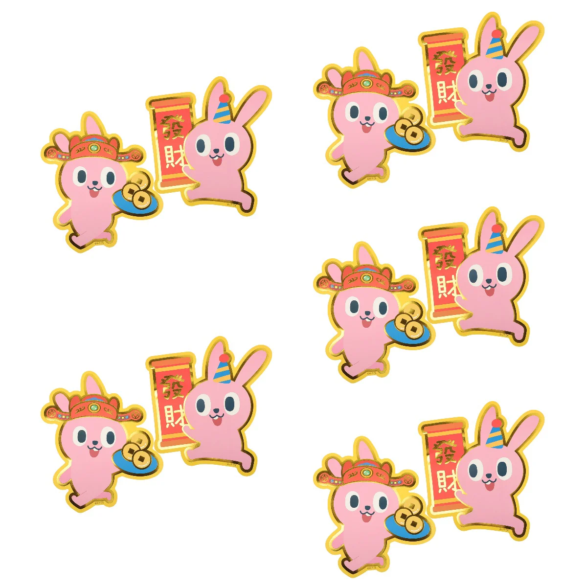 

5 пар китайских украшений, праздничные украшения, новогодние украшения, новогодние украшения для вечерние