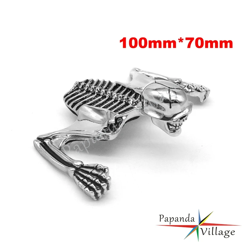 

For Harley Bobber Chopper Headlight Visor Skeleton Ornament Mudguard Helmet Skull Decorative Helmet Visor Figure Graph Chrome