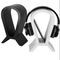 wood headphone stand with phone holder headest hanger holder mount u shape earphone stand desk display