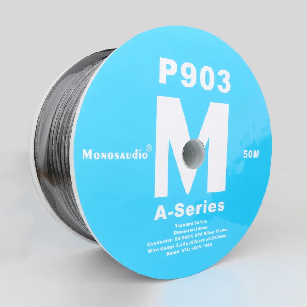 Силовой кабель Monosaudio Tsunami серии P903 с медным и посеребренным гибродвидником 99 998%
