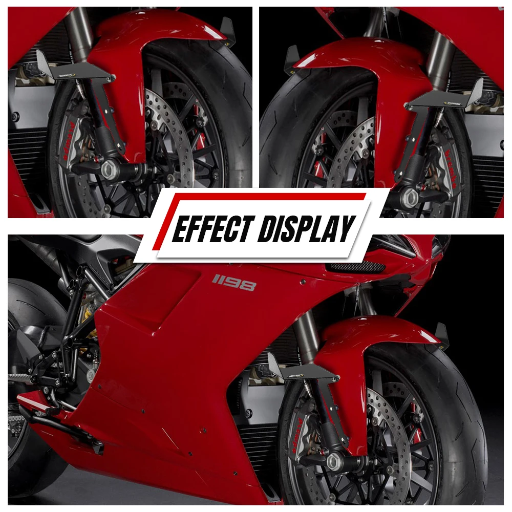 Переднее фиксированное крыло мотоцикла для DUCATI 848 1098 1198 EVO S/R 2007-2013 регулируемые