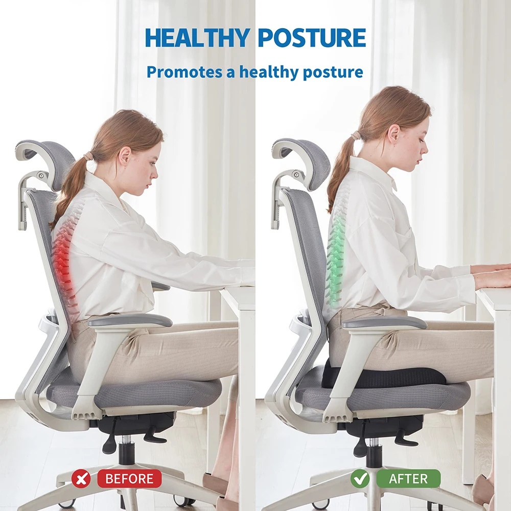 

Gel Memory Foam U-Shaped Seat Cushion Chair Buttocks Cushion Car Seat Cushion Slow Rebound Office Cushion For Long Time Sitting