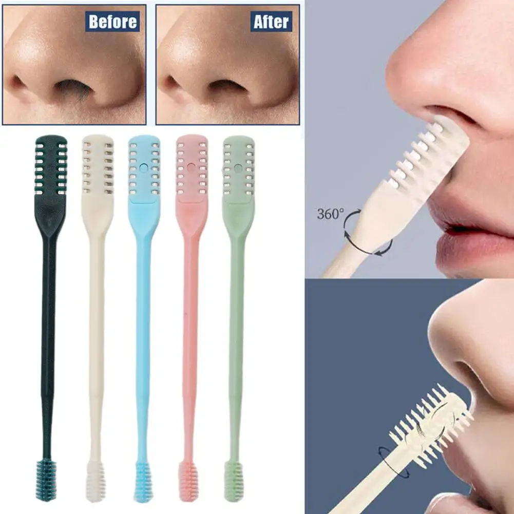 

Nasal Hair Cutter Double Headed Nasal Hair Knife For Nose Hair Cleaning 360 Degree Rotation For Trimming Transparent Storag J2G4