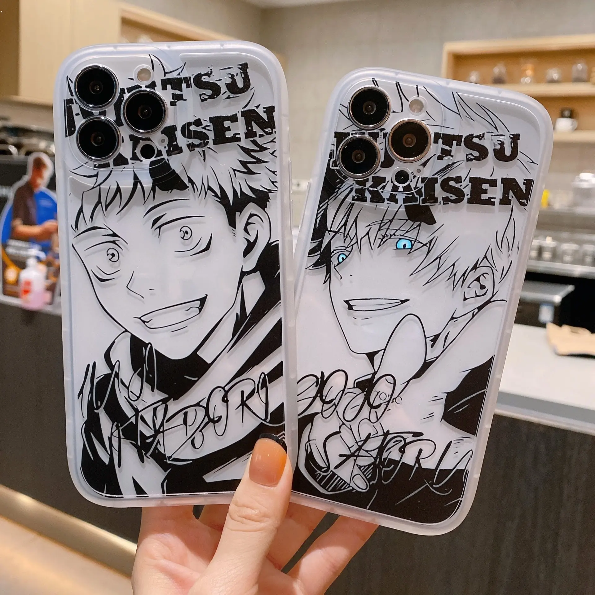 

Cartoon Anime Jujutsu Kaisen Yuji Itadori Satoru Gojo Phone Case For IPhone 14 13 12 11 Pro X Xs Max XR Cute Soft Cover