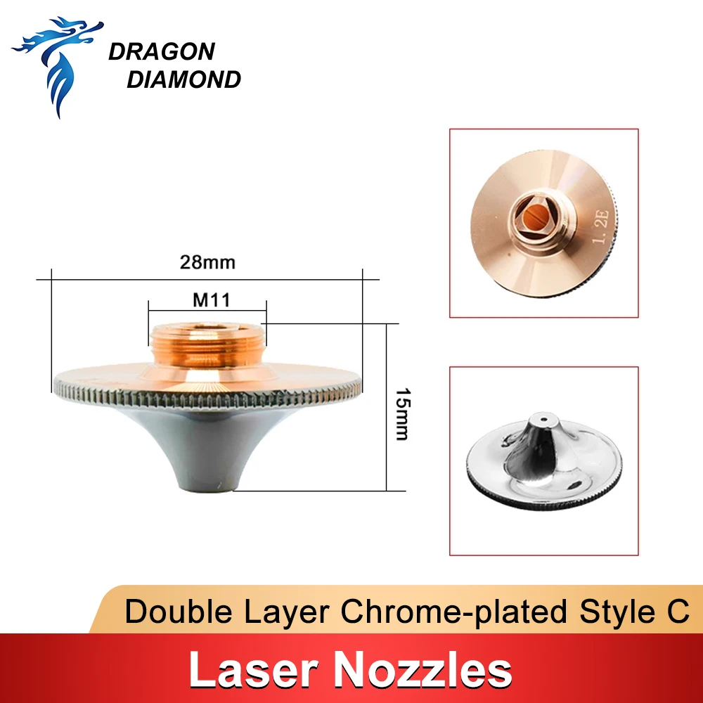 Лазерная насадка Dragon Diamond HS двухслойная хромированная сопла Penta Sonic D28 M11 Калибр 1 2-1