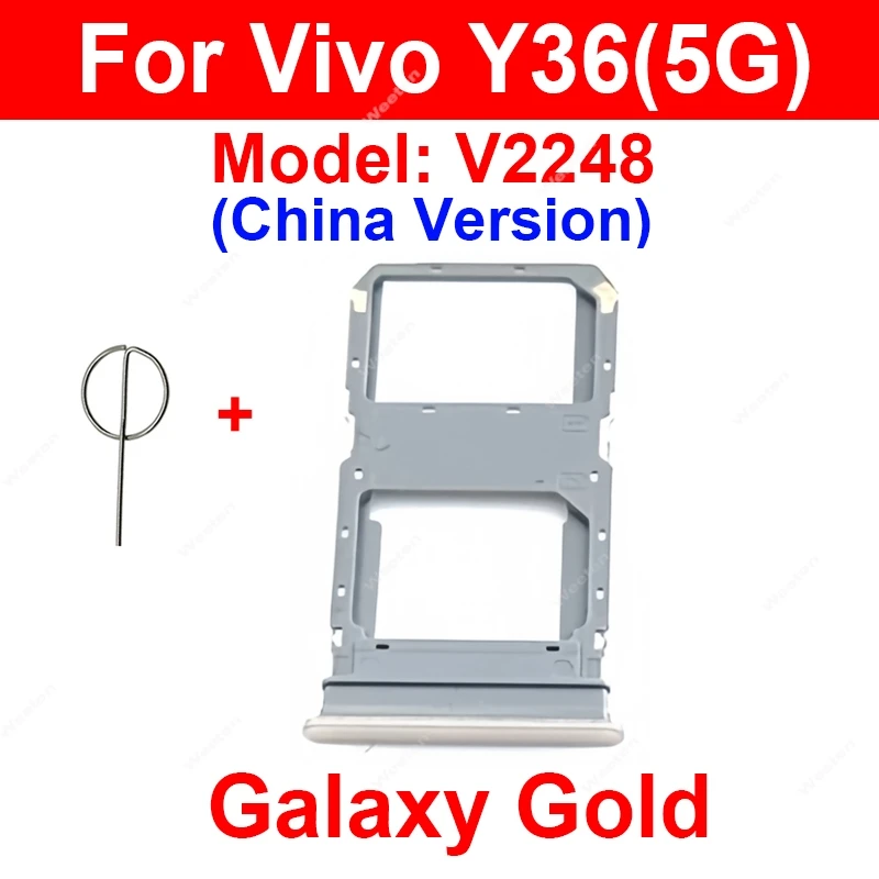 Фото Лоток для SIM-карты для Vivo Y33s Y35 Y35m Y36 Y36i Y36t 4G 5G Лоток для SIM-карты Держатель адаптера для карт Запасные части №5