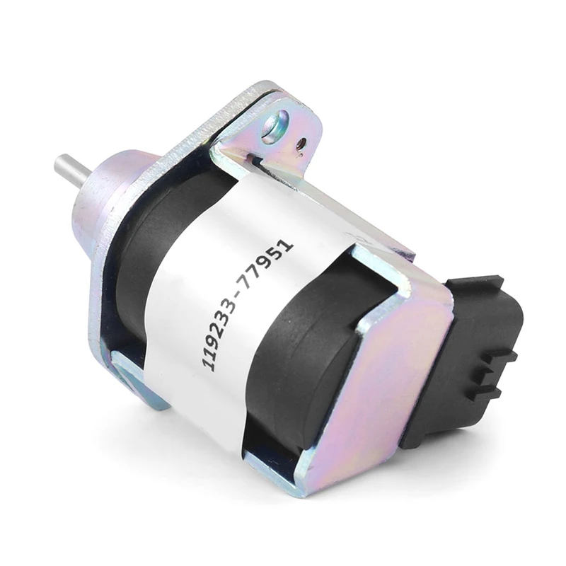 12В 119233 -77951 Стоп-электромагнитный клапан для двигателя Yanmar B30 и VIO20 -77952 119285